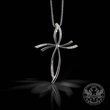 Дизайнерски златен медальон с диаманти – Бутикова бижутерия BRUTAL