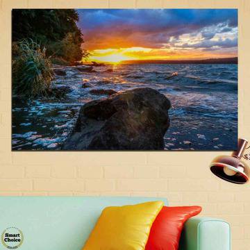 Картина пано за стена от 1 част с изображение на изгрев в океана – HD-591-1