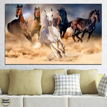 Картина пано за стена от 1 част с препускащи породисти коне – HD-766-1