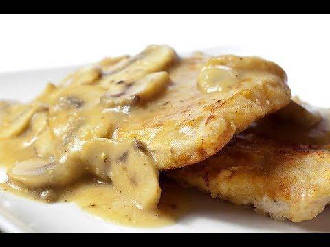 Свински пържоли на тиган с гъбен сос