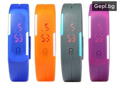 LED часовник със силиконова каишка