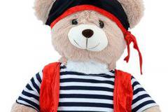 Плюшена играчка Mappy Fluffy Friends, Мече Пират, 60 см