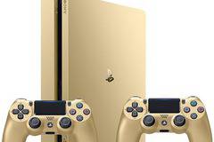 Конзола PlayStation 4 Slim, 500GB, Два геймпада, Златист