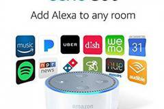 Преносима смарт тонколона Amazon Echo Dot 2, гласов асистент, Бял