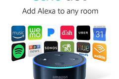 Преносима смарт тонколона Amazon Echo Dot 2, гласов асистент, Черен