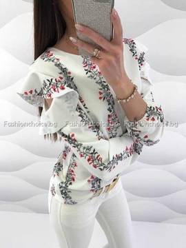 Стилна дамска риза с феерично ръкавче