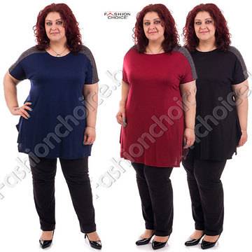 Изчистена макси туника с блестящи ленти на раменете