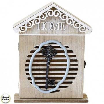 Дървена кутия за ключове с форма на къщичка Home – 30 см. Модел 80-6145