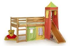 Замък за детска стая с кула, пързалка и легло