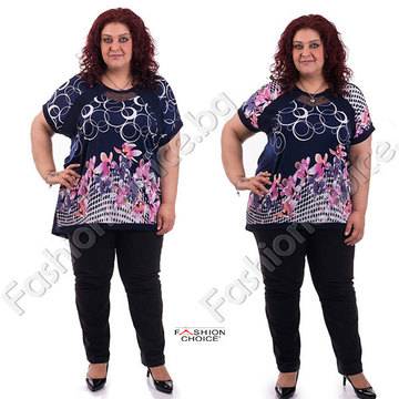 Очарователна макси блуза на красиви цветя