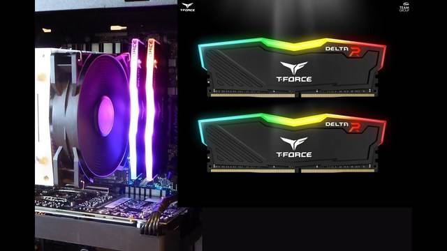 Демонстрация на RGB светлините на RAM памет Team T-Force Delta RGB DDR4 2x8GB 3000Mhz