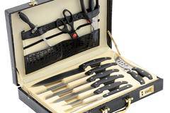 Комплект 24 ножа Kring, Кожен куфар,… – Промоции