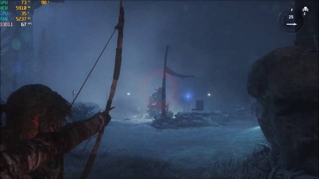 Геймплей на Rise of the Tomb Raider на компютър SPEED GAME Top Coffee Lake i7K Power