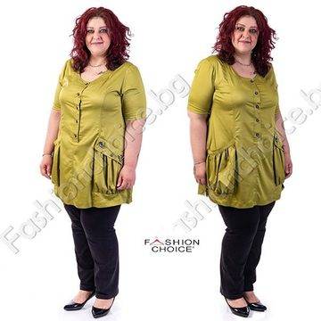 Уникална макси туника в цвят тютюн с красива декорация