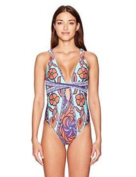 XL размер, дизайнерски цял бански, марка Trina turk, цена по етикет 160 долара