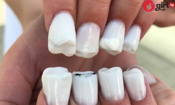Нова тенденция в маникюра: Нокти със зъби