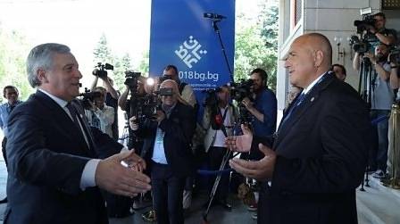 Премиерът Бойко Борисов се срещна с председателя на Европейския парламент Антонио Таяни (СНИМКИ)