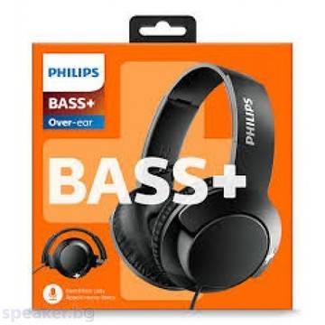 Слушалки PHILIPS слушалки с микрофон, цвят: черен