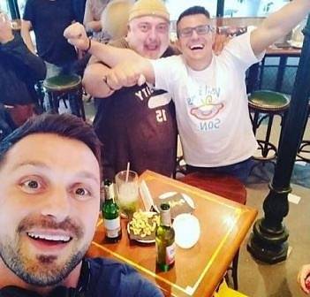 Андрей поля първата си рожба с Александър Сано и Ути Бъчваров