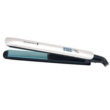 Преса за коса Remington Shine Therapy S8500, 230 градуса, LCD, Бяла