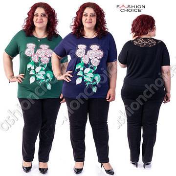 Цветна и комфортна макси блуза с букет от рози