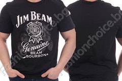 Интересна мъжка блуза с надпис JIM BEAM