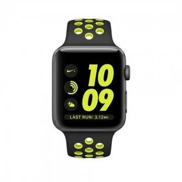 APPLE WATCH Aluminum Space Gray with Blk /Volt Nike Sport Band 38mm Series 2