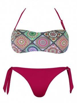 Дамски бански от две части A1707 бриджитка с бразилиана