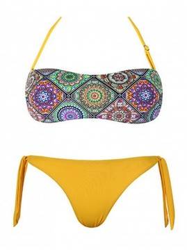 Дамски бански от две части A1701 бриджитка с бразилиана