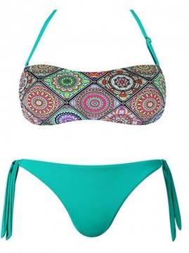 Дамски бански от две части A1655 бриджитка с бразилиана