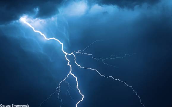 Жълт код за валежи и гръмотевични бури е в сила за цялата страна