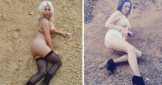 10 Забавни Снимки На Жена, Която Пресъздава Култови Снимки На Звезди!