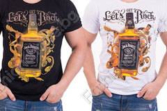 Модерна мъжка тениска с щампа Jack Daniels