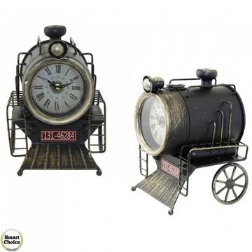 Настолен метален часовник „Ретро локомотив“ 24 см – модел 72-6276