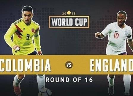 Колумбия излиза срещу Англия в битка за място на четвъртфиналите