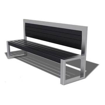 Дървена градинска пейка с метална рамка HAVOS