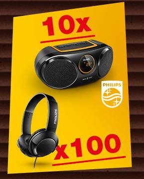 Спечелете слушалки Philips или портативна колонка Philips