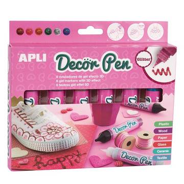 3D боя за декорация – 6 блестящи цвята – APLI Kids