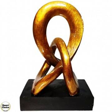 Декоративна абстрактна статуетка пластика – „Завинаги свързани“ – 22 см