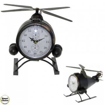 Настолен метален часовник „Вертолет“ 27 см – модел 72-6273