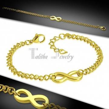 Дамска гривна с декоративен елемент във формата на знака за безкрайност