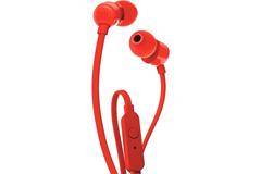 Слушалки JBL T110, In Ear, Червен