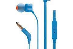 Слушалки JBL T110, In Ear, Син