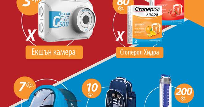 Спечелете екшън камери, палатки, комплекти за пикник и още награди от Стоперол Хидра
