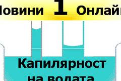 Капилярност на водата.