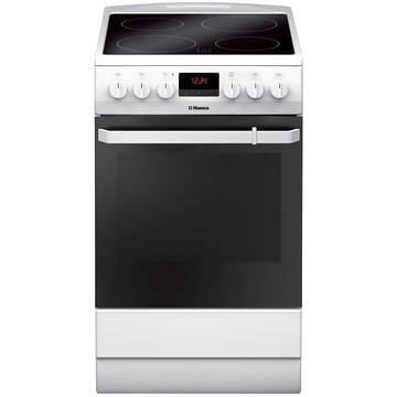 Електрическа готварска печка Hansa FCCW59209, 4 Нагревателни зони, Функция грил, Клас A, Бяла