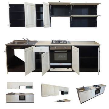 Комплект кухненски мебели Older 2A Genarom, Alb, 260 x 208 x 60 см