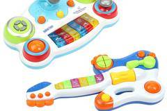 Комплект бебешки играчки M-Toys, Китара и DJ комплект със светлини и звуци KSRW-1815, 5 кг,