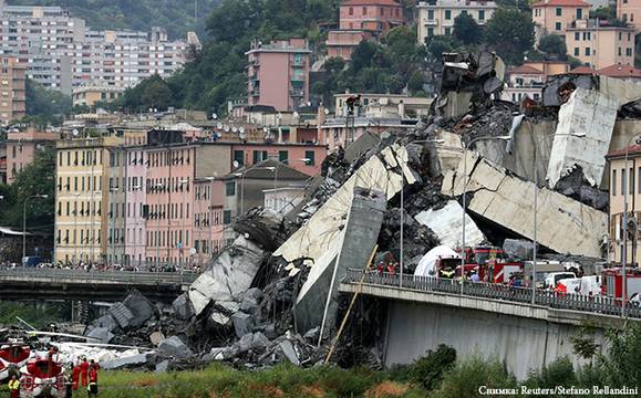 Мост се срути в Генуа, загинаха най-малко 22-ма души