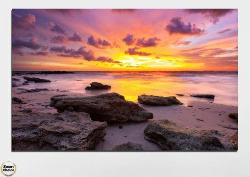 Картина пано за стена от 1 част с красив морски изгрев – HD-059-1